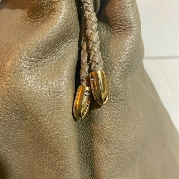 Isabella Fiore beige leather satchel handbag - Picture 9 of 16